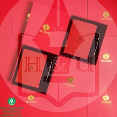 Sổ Tay Bìa Da Dán Gáy A5 - Khách hàng Táo Vàng