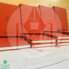 Sổ Tay Bìa Da Dán Gáy A5 - Khách hàng Táo Vàng