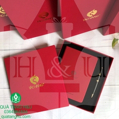 Sổ Tay Bìa Da Dán Gáy A5 - Khách hàng Táo Vàng