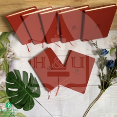 Sổ Tay Bìa Da Dán Gáy A5 - Khách hàng Táo Vàng