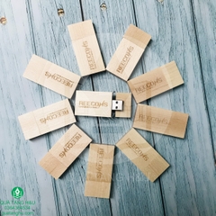 USB Gỗ Khắc Laser Logo - Quà Tặng Hội Nghị REECONS
