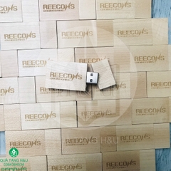 USB Gỗ Khắc Laser Logo - Quà Tặng Hội Nghị REECONS