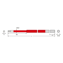 Mũi vít lục giác 4mm ANEX ACHX-4015 Nhật