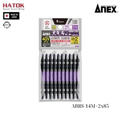 Vỉ 10 mũi vít 2 đầu có từ tính Anex ABRS-14M+2x85 Nhật Bản
