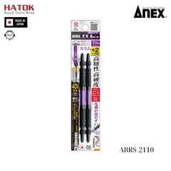 Vỉ 2 Mũi vặn vít 2 đầu có từ tính Anex ABRS-2110 Nhật Bản