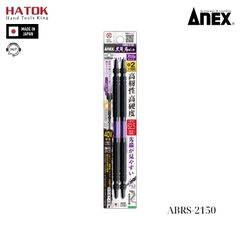 Vỉ 2 Mũi vặn vít 2 đầu có từ tính Anex ABRS-2150 Nhật Bản