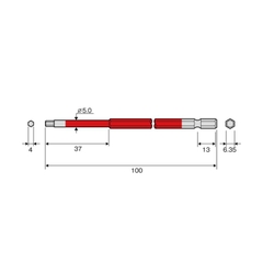 Mũi vít lục giác 4mm ANEX ACHX-4010 Nhật Bản