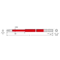 Mũi vít lục giác 4mm ANEX ACHX-4020 Nhật Bản