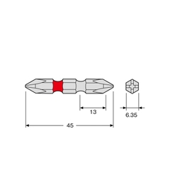 Vỉ 2 mũi vít 2 đầu ANEX ACM-1045 Nhật Bản