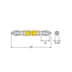 Vỉ 2 mũi vít 2 đầu ANEX ACM-2065 Nhật Bản
