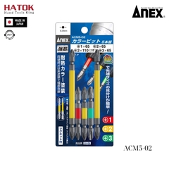 Vỉ 5 mũi vít 4 cạnh 2 đầu Anex ACM5-02 Nhật Bản