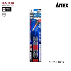 Vỉ 2 mũi vít 2 đầu có từ tính Anex ACPM-1065 Nhật Bản