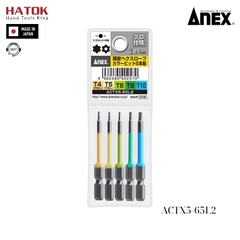 Vỉ 5 mũi vít hoa thị Anex ACTX5-65L2 Nhật Bản
