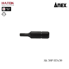 Mũi vít ngắn lục giác 3mm Anex AK-50P-H3x30 Nhật Bản