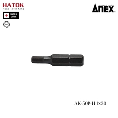 Mũi vít ngắn lục giác 4mm Anex AK-50P-H4x30 Nhật Bản
