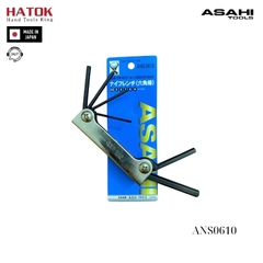 Bộ lục giác gấp gọn 6 chi tiết Asahi ANS0610 Nhật Bản
