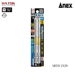 Vỉ 2 mũi vít 1 đầu có từ tính Anex ARTD-2120 Nhật Bản