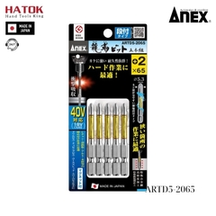 Vỉ 5 mũi vít 1 đầu có từ tính Anex ARTD5-2065 Nhật Bản