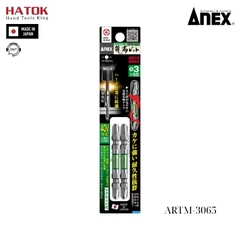 Vỉ 2 mũi vít 2 đầu có từ tính Anex ARTM-3065 Nhật Bản