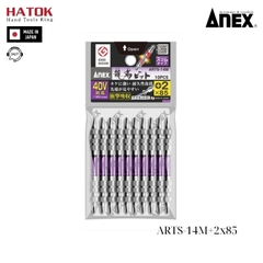 Vỉ 10 mũi vít 2 đầu có từ tính Anex ARTS-14M+2x85 Nhật Bản