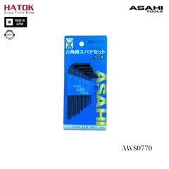 Bộ lục giác thường ngắn 1.5-6mm Asahi AWS0770 Nhật Bản