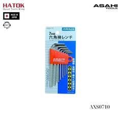 Bộ lục giác thường ngắn 1.5-6mm Asahi AXS0710 Nhật Bản