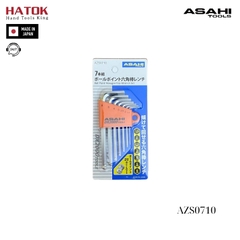 Bộ lục giác bi loại ngắn 1.5-6mm Asahi AZS0710 Nhật Bản