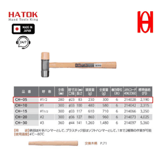 Búa kết hợp OH đầu Sắt - Nhựa CH-05 Nhật Bản