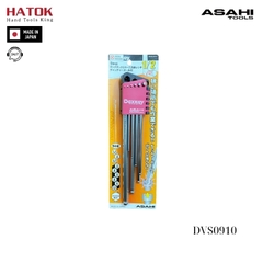 Bộ lục giác bi đầu ngắn loại dài 1.5-10mm Asahi DVS0910 Nhật Bản