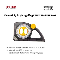 Thước Thủy Đo Góc Nghiêng EBISU ED-25SPROM Nhật Bản