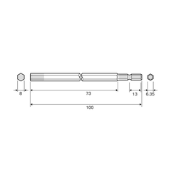 Mũi vít đầu lục giác ANEX ACHX-8010 Nhật Bản