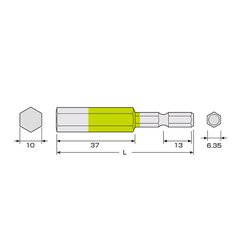 Mũi vít đầu lục giác 10mm ANEX ACHX-1065 Nhật Bản