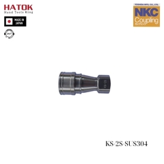 Khớp nối thủy lực bằng inox 1/4" NKC KS-2S SUS304 Nhật Bản