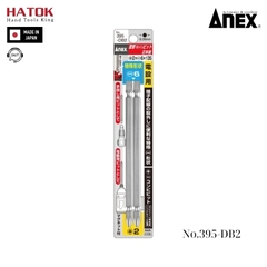 Vỉ 2 mũi vặn vít 2 đầu có từ tính Anex No.395-DB2 Nhật Bản