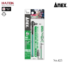 Bộ tay vặn và mũi vít dùng trong góc hẹp loại thẳng Anex No.425 Nhật Bản