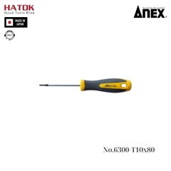 Tô vít hoa thị có lỗ Anex No.6300-T10x80 Nhật Bản