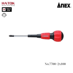 Tô vít 4 cạnh có từ tính Anex No.7700F+2x100 Nhật Bản
