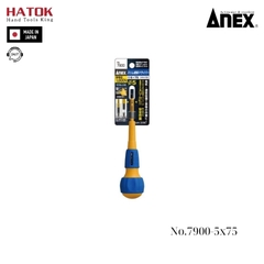 Tô vít cách điện cán tròn Anex No.7900-5x75 Nhật Bản