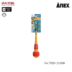 Tô vít cách điện cán tròn Anex No.7920+2x100 Nhật Bản