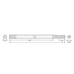 Mũi vít đầu lục giác ANEX ACHX-8015 Nhật Bản
