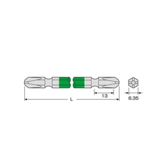 Vỉ 2 mũi vít 2 đầu ANEX ACM-3150 Nhật Bản