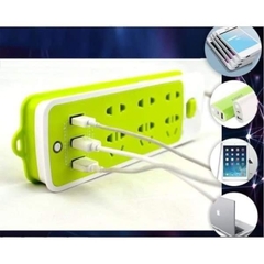 Ổ điện xanh chống giật 6 phích cắm 3 cổng usb đa năng tiện lợi an toàn