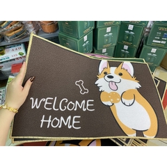 Thảm dậm chân lau chân hình thú chống trợt kháng khuẩn size 40*60cm