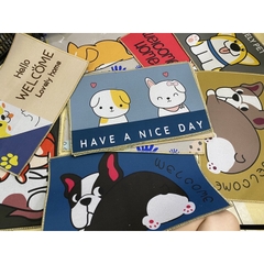 Thảm dậm chân lau chân hình thú chống trợt kháng khuẩn size 40*60cm