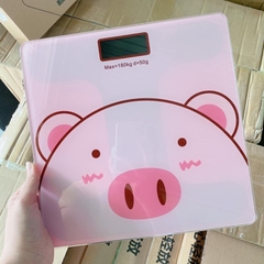 Cân điện tử sức khoẻ hình gấu hồng cute- Cân hình gấu dâu LOSTO theo dõi cân nặng gia đình độ chính xác cao