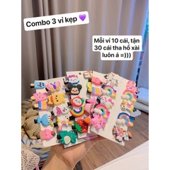 Combo 3 vỉ kẹp tóc cho bé