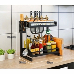 Kệ Đựng Gia Vị 2 Tầng 3 Tầng Hàng Cao Cấp Đựng Đũa Muỗng Dao Thớt Gia Vị Dễ Dàng Lắp Đặt