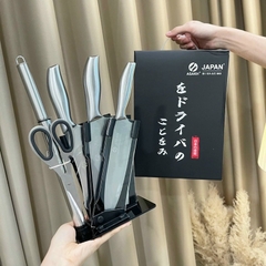 BỘ DAO NHẬT INOX KHÔNG GỈ 6 MÓN HÀNG CAO CẤP