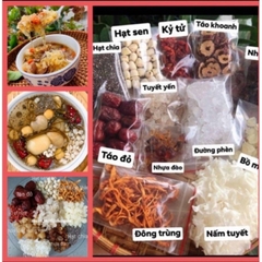 CHÈ DƯỠNG NHAN TUYẾT YẾN NHỰA ĐÀO 12 VỊ (10 chai 330ml) - 400gram
