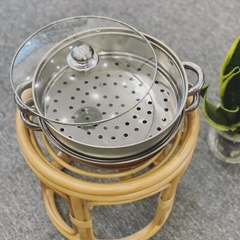 Nồi hấp kèm xửng hấp inox 2 tầng